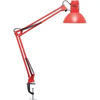 MAUL lampe de table MAULstudy E27 sans ampoule pied à pince rouge