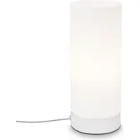 Briloner Lampe de table LEUCHTEN PAIPA, 40 W, IP20, blanc, verre-métal, excl. 1x E14, Ø 10 cm