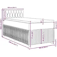 vidaXL Lit boxspring avec matelas rose 100x200 cm velours
