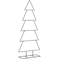 vidaXL Arbre de Noël en métal pour décoration noir 150 cm