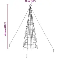 vidaXL Arbre de Noël LED avec 800 LED Blanc chaud 400 cm Fer