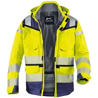 Kübler Veste de protection REFLECTIQ SYMPATEX PSA 2 jaune vif/bleu foncé Forme 1307 Taille 4XL (4XL)