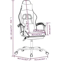 vidaXL Chaise de jeu avec repose-pieds noir et orange similicuir