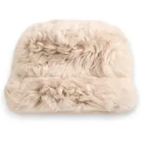 Gant pour femme. 4901036 Bonnet en shearling beige (OSFA), Classique, Cuir