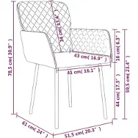 vidaXL Chaise de salle à manger 2 pcs. Vert clair velours