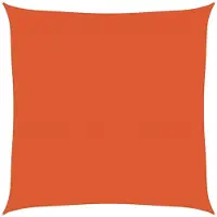 vidaXL Voile d'ombrage 160 g/m² carré orange 4x4 m PEHD