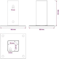 vidaXL Bases de poteau carrées 4 pcs anthracite 61x61 mm