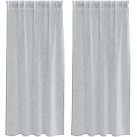 vidaXL Rideau en Voile 2 pcs Gris foncé 175 x 140 cm Polyester