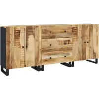 vidaXL , ensemble de 3 meubles de rangement, bois d'acacia brut