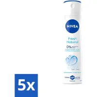 Nivea - Déodorant spray - Fresh Natural - 48 heures d'efficacité - 150 ml - Pack avantage - 5 pièces