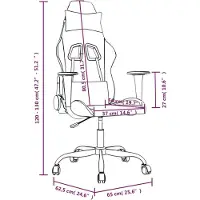 vidaXL Chaise de jeu avec fonction de massage Noir et bleu Tissu