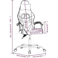 vidaXL Chaise de jeu noir et bleu similicuir