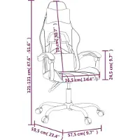 vidaXL Chaise de jeu noir et camouflage similicuir