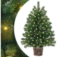 vidaXL Sapin de Noël artificiel avec 150 LED Vert 65 cm PE et PVC