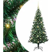 vidaXL Sapin de Noël artificiel pré-éclairé vert 150 cm