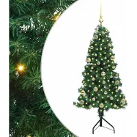 vidaXL Arbre de Noël artificiel angulaire vert 150 cm PVC et métal