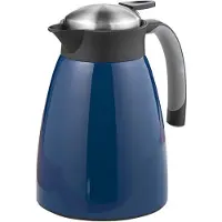 Esmeyer Isolierkanne GLACE, 1,5 Liter, schwarz doppelwandiger Edelstahl, unzerbrechlich, praktische, Carafe isotherme, Noir