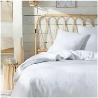 TODAY Parure De Lit - - 123320 - 2 Personnes - 260x240cm - Gaze De Coton Unie - Craie