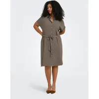 ONLY Carmakoma Robe-chemise 'CARMetta' chocolat