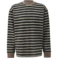 QS T-Shirt taupe / gris foncé / blanc