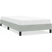 vidaXL Cadre de lit sans matelas gris clair 100x210 cm velours