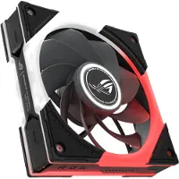 Asus VENTILATEUR ROG EURUX GR120 FAN ARGB REVERSE Noir (120 mm, 1x), Ventilateur PC, Blanc, Noir, Multicolore