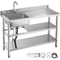 OEM Évier cuisine utilitaire en acier inoxydable