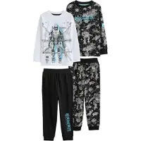 Next Pyjama azur / gris clair / noir / blanc