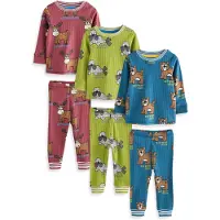 Next Pyjama 'Snuggle' bleu / marron / kiwi / rouge