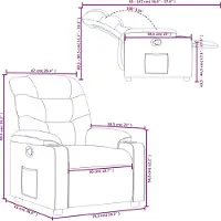 vidaXL Fauteuil relax vert foncé Tissu