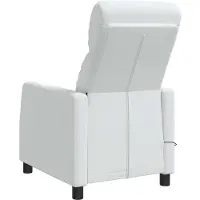 vidaXL Fauteuil de relaxation de massage, blanc, revêtement en tissu, marque