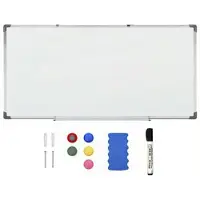 vidaXL Tableau blanc magnétique Blanc 110x60 cm Acier