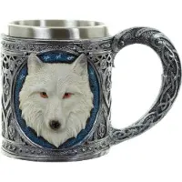 Puckator Pichet déco Loup blanc