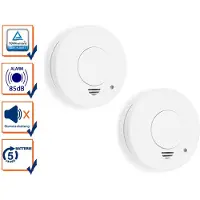 Smartwares Détecteur de fumée RM250/2 - Batterie incluse - Bouton de test - 85 dB