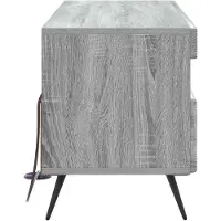 vidaXL Meuble TV LED Sonoma-gris, en panneaux de particules