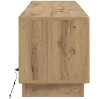 vidaXL Meuble TV LED en bois imitation chêne artisanal, marque