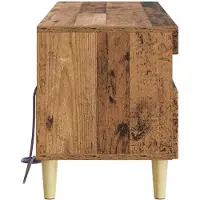 vidaXL Meuble TV LED en bois vieilli, fabriqué à partir de panneaux de particules