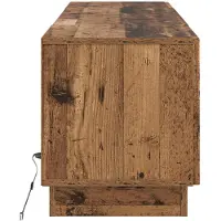 vidaXL Meuble TV LED en bois vieilli, fabriqué à partir de panneaux de particules