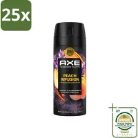 Axe 25 x Coffret de vaporisateurs corporels "Peach Infusion" de la collection de parfums fins - 150 ml - Lot de 25 pièces