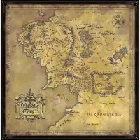 Noble Collection Puzzle Le Seigneur des Anneaux Middle Earth (1000 pièces)