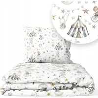 ANKRAS Ensemble de literie enfant motif Cirque 100x160 cm