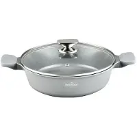 Swiss Haus Faitout 32cm avec couvercle 5,5L Tous feux dont induction Gris SH-BLC32S