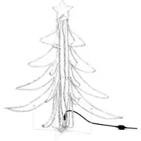 vidaXL Sapins de Noël LED 2 pcs. Pliable Blanc chaud 87x87x93 cm