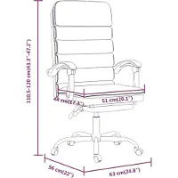 vidaXL Chaise de bureau avec fonction massage Taupe Tissu