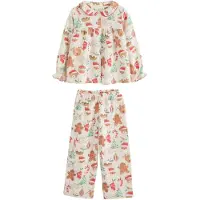 Next Pyjama écru / brocart / vert clair / rouge