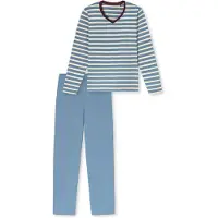 Schiesser Pyjama ' Casual Essentials ' crème / bleu