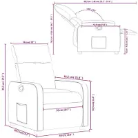 vidaXL Fauteuil relax Crème Similicuir