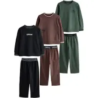 Next Pyjama sapin / rouge foncé / noir / blanc