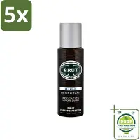 BRUT 5 vaporisateurs déodorants Musk - 200 ml - Lot de 5 pièces