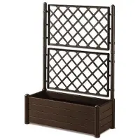 Stefanplast Jardinière rectangulaire Stefanplast 80036 Moka 100 x 43 x 142 cm